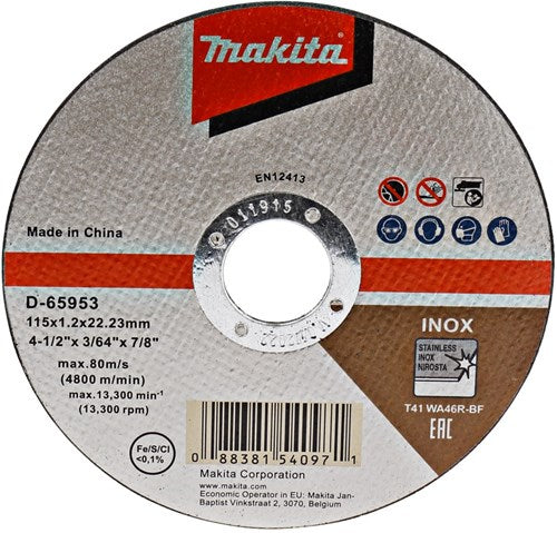 Makita-Zubehör Makita-Trennscheibe 115 x 1,2 mm Edelstahl – D-65953