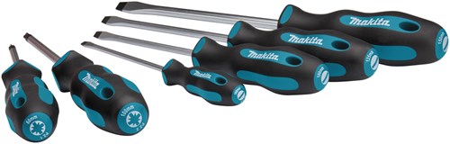 Makita Zubehör Makita E-10512 Schraubendreher-Set 6-teilig SL4 SL5,5 SL6,5 SL8 PZ1 PZ2