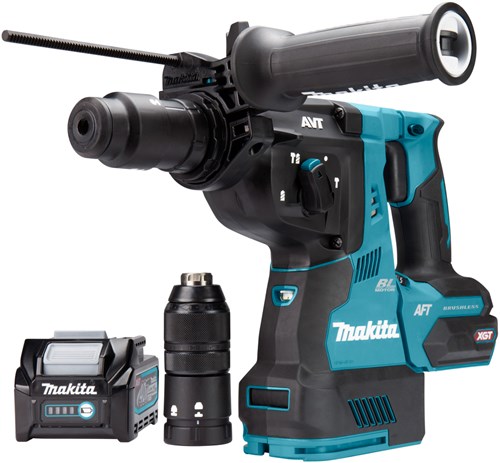 Makita hr002gm204 40v max Kombihammer | sds-plus | 4,0-Ah-Akku (2 Stück), Ladegerät, in Mbox, mit Staubabsaugung und AWS-Sender – hr002gm204