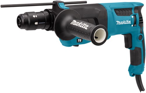 Makita hr2630tx12 Kombihammer | sds-plus | mit austauschbarem Bohrkopf 800 W 2,4 J + 17-teiliges Bohrmeißel-Set – HR2630tx12