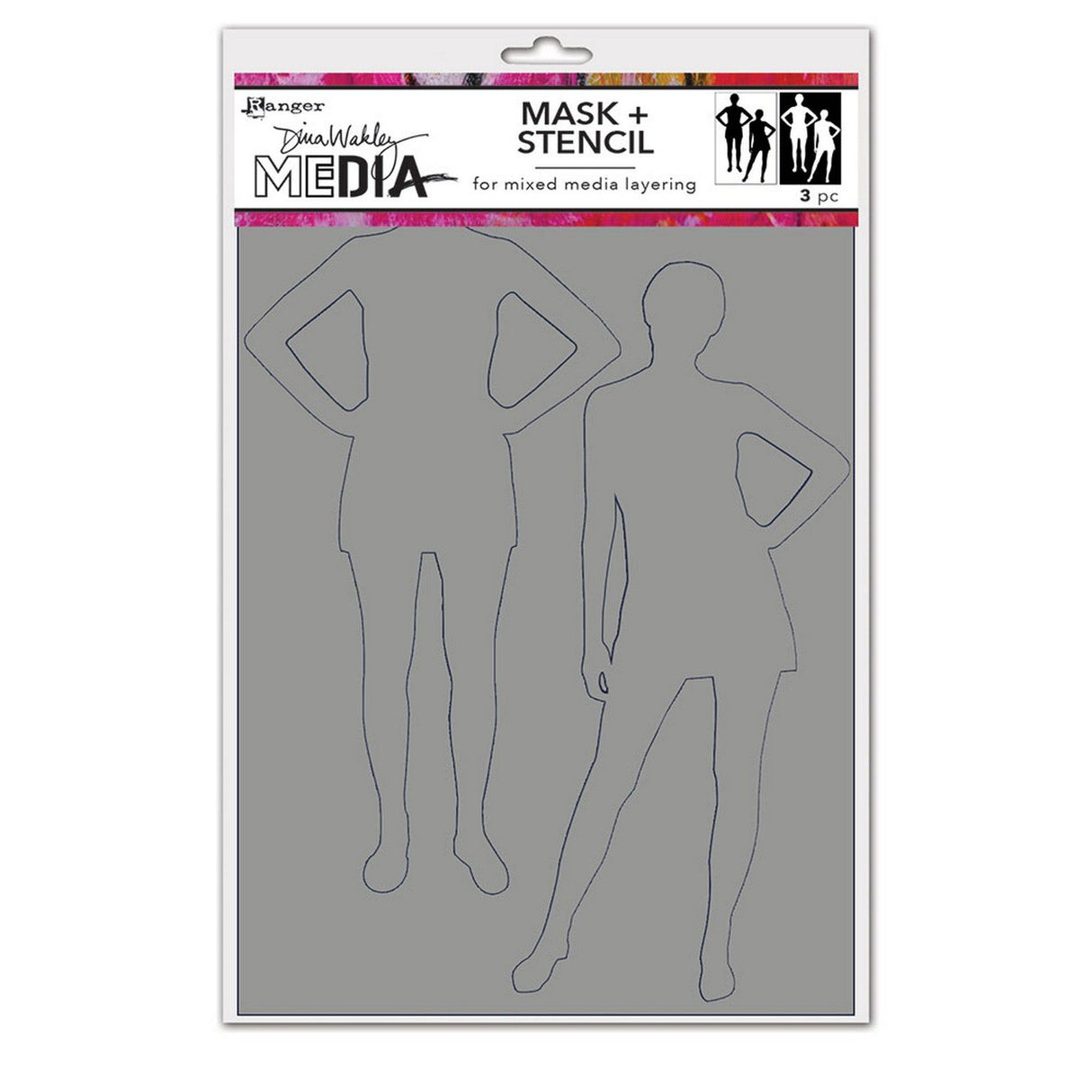 Ranger Tinte Ranger • Dina Wakley Medienschablone Old-School-Silhouetten