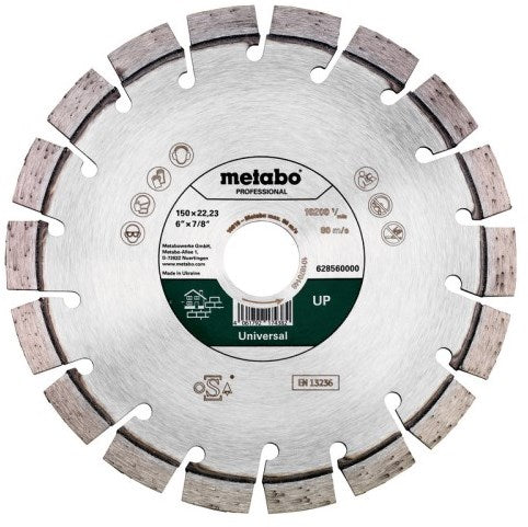 Metabo Zubehör Diamant-Schleifscheibe | ø 150x22,23mm | oben | Universalprofi - 628560000