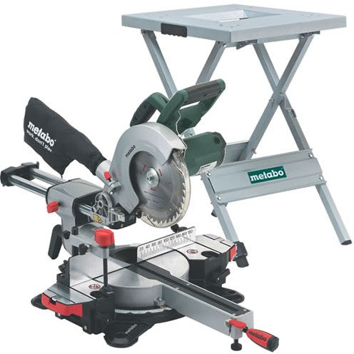 Metabo kgs 216 m Kappsäge + Ums-Basis | 1500 Watt mit Pull-Funktion – 690647000