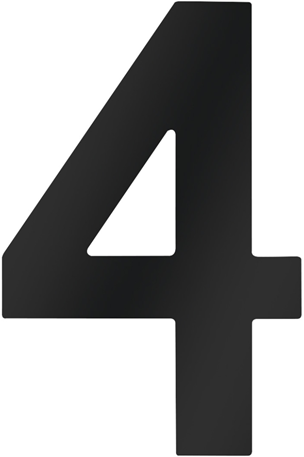 Metafranc Hausnummer 4 120mm schwarz - wu0424637