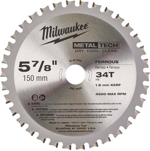Milwaukee Zubehör Kreissägeblatt | f 150 x 20 x 34 | Metall | 34t - 48404080