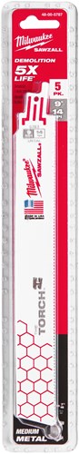 Ty Milwaukee Heavy Du Torch™ Säbelsägeblatt | Brenner 230 mm x 14 TPI | 5 Stück - 48475787