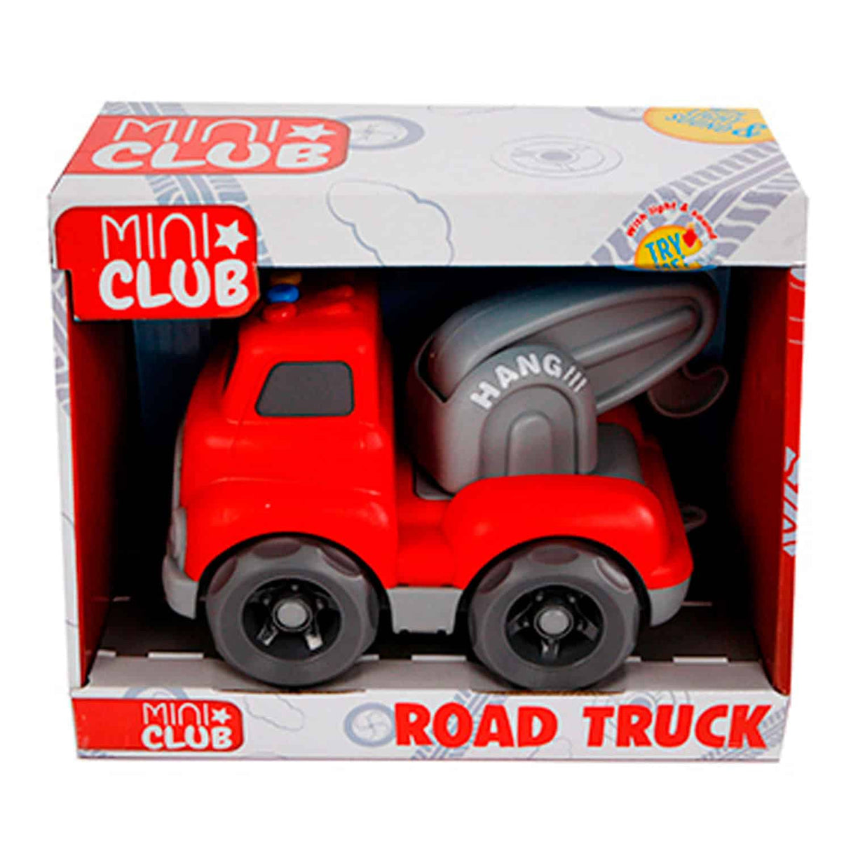 Cilgro Mini-Club-Abschleppwagen mit Licht und Ton, 16 cm groß, rot