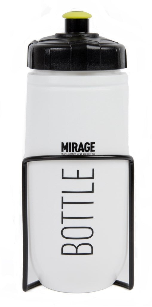 Mirage Bidon 600 ml Sternweiß mit Alu-Halter