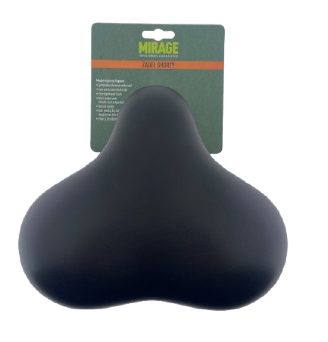 Mirage Sattel Tour Comfort mit Federung Shorty, schwarz