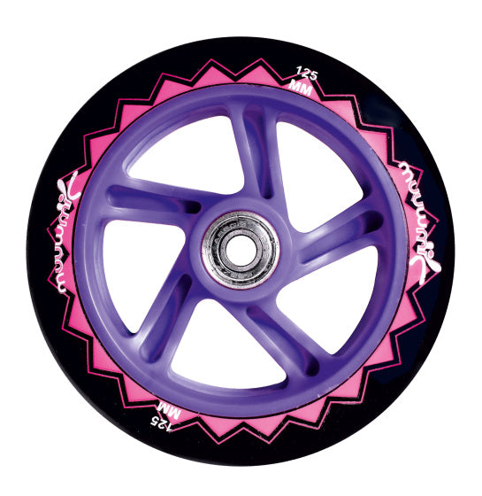 Muuwmi 2-Radkinder faltbares Fußbremse Pink Purple