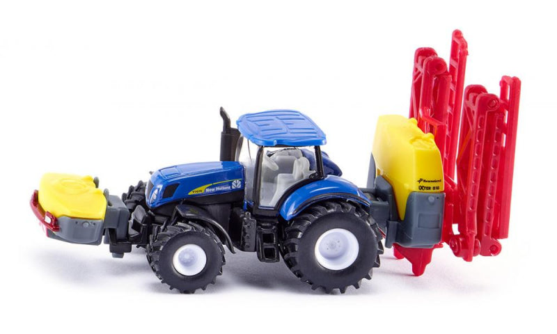 Siku New Holland Traktor mit Kverneland Feldspritze (1:87)