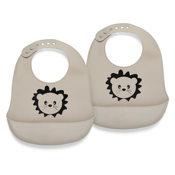 Nuuroo Nuuroo Alfie Silicon Short Bib 2-Pack mit Druck