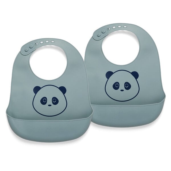 Nuuroo Nuuroo Alfie Silicon Short Bib 2-Pack mit Druck