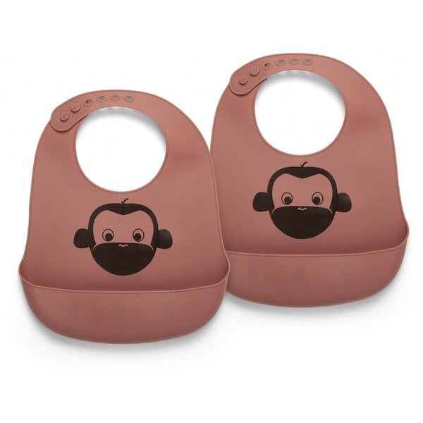 Nuuroo Nuuroo Alfie Silicon Short Bib 2-Pack mit Druck