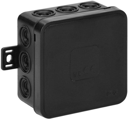 Orno kabelbox ip54 schwarz quadratisch 100x100x41mm - 4034053