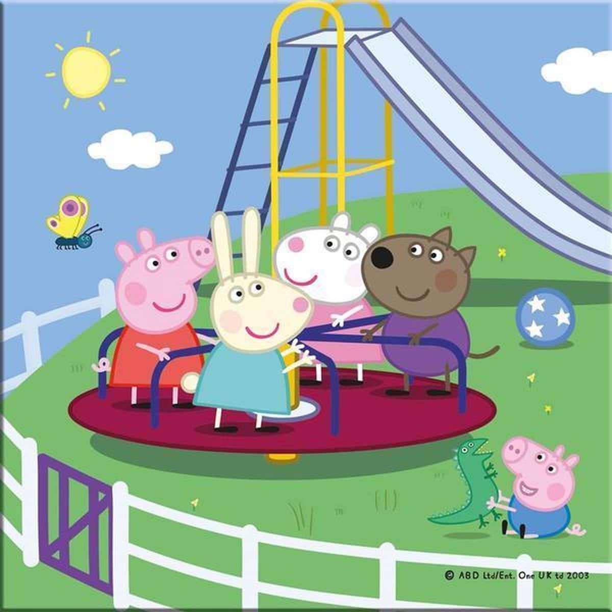 Dinotoys Peppa Pig Kinderpuzzle 3 x 55 Teile aus stabilem Karton