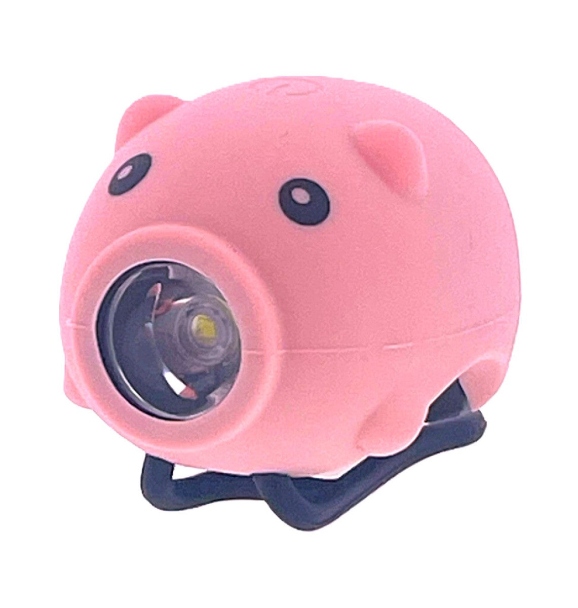 Pexkids Fahrradhupe Schwein mit LED-Lampe USB rosa