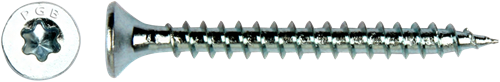 PGB-Europe PGB-Fasteners Universal-Spanplattenschraube VK-T Vollgewinde Senkkopf ø4,0x60 ZN Tx20 | 200 Stück | pgwvtv001004000603