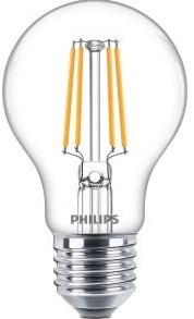 Philips led lamp - standaard lampvorm met e27 fitting - warmwit licht: 2700k - 40w - helder glas