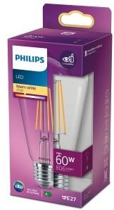 Philips led st64 e27 7-60w 2700k filament helder blister - 5102581