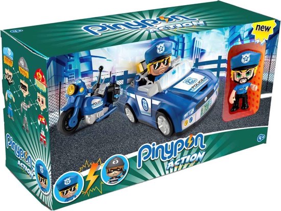 Famosa Pinypon – Polizist mit Jeep und Motorrad