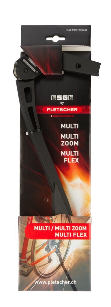 Pletscher esge Seitenständer Multi-Zoom verstellbar, schwarz - Karte
