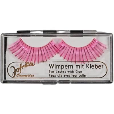 Jofrika Cosmetics künstliche Wimpern rosa Glitzer 9,5 cm B-Choice VE500 | 50 Stück