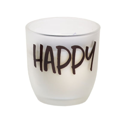 Spaas(r) Kerze im Glas Happy 7,5 cm | 24 Stück
