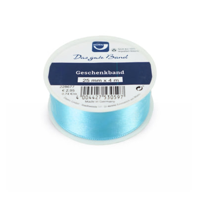Horn Geschenkband Satin Blau 4 m | 48 Stück