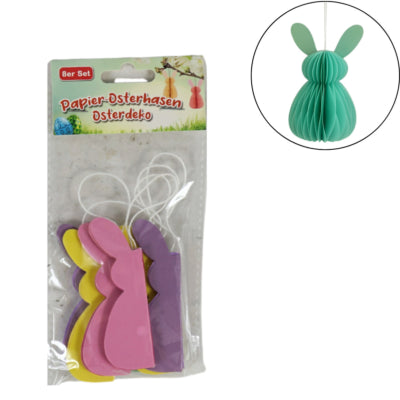 Osterhasen-Anhänger 8 cm 8 Stück | 48 Stück