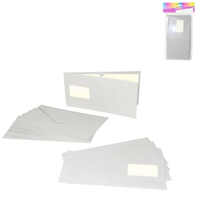 Doppelkarte mit Umschlag grau 5er Set | 48 Stück