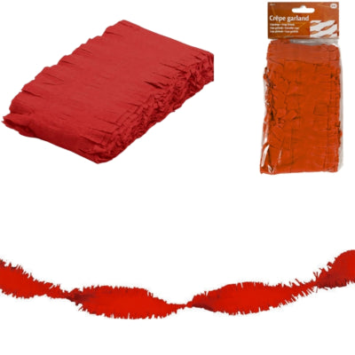 Folat Twist-Girlande Krepppapier rot 6 Meter | 24 Stück