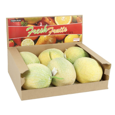Dekoration Obst Melone gelb grün 15 cm | 6 Stück