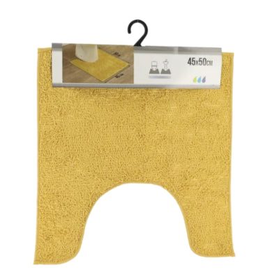 WC-Vorleger senfgelbes Polyester 45 x 50 cm | 6 Stück