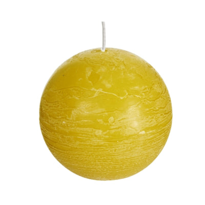 Spaas(r) Kugelkerze Herbstgelb 8 cm | 12 Stück
