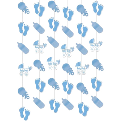 Amscan Hängedekoration Babyparty Junge 210 cm | 24 Stück