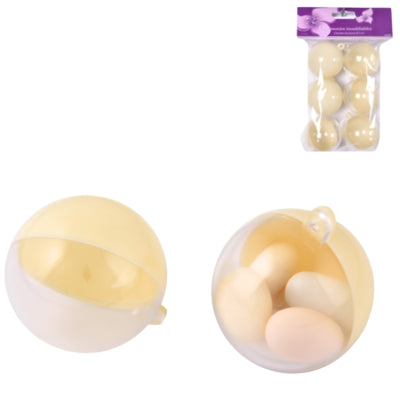 Anhänger Kugel diy creme 6er Set | 32 Stück