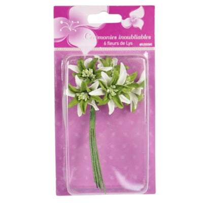 Dekoblume grün 13 cm 6er Set | 24 Stück