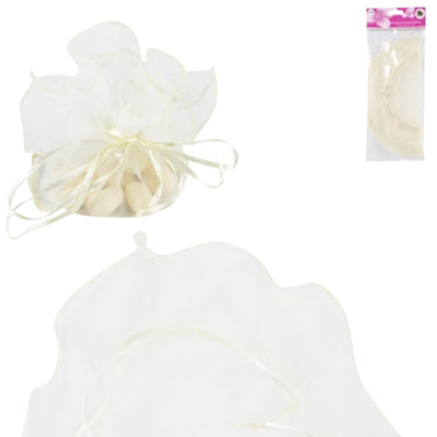 Geschenkverpackung Tüll elfenbein 10 Stück | 24 Stück