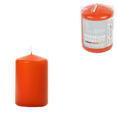 Gala-Stumpenkerze orange 5,8 x 8,5 cm | 24 Stück