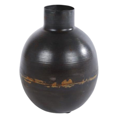 Vase verstecktes Metall braun 13 cm | 8 Stück