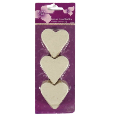 Konfettiherz Elfenbein 100 g | 24 Stück