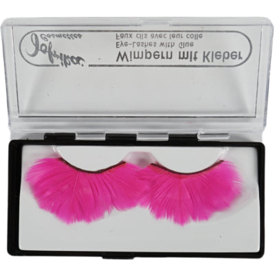 Jofrika Cosmetics künstliche Wimpern Federn Neon Pink 9,5 cm B-Wahl VE500 | 50 Stück