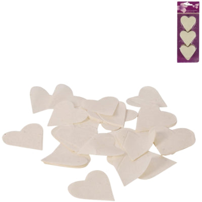 Konfettiherz Elfenbein 100 g | 24 Stück