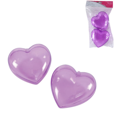 Anhänger Herz lila 10 cm 2 Stück | 24 Stück
