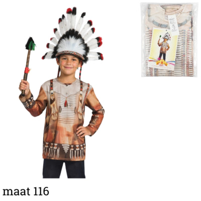 Kostüm Indianerhemd Kinder Gr. 116 | 10 Stück