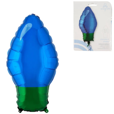 Amscan Folienballon Weihnachtslampe blau 55 cm | 25 Stück
