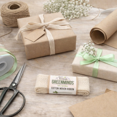 Greenminds Band Baumwolle natur 2 m | 48 Stück