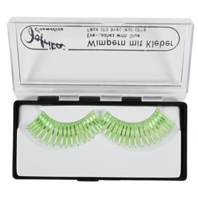 Jofrika Cosmetics künstliche Wimpern grün silber 9,5 cm B-Wahl | 60 Stück