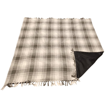 Nehmen Sie ein kariertes Polyback-Picknick-Plaid grün weiß 160 x 160 cm | 10 Stück